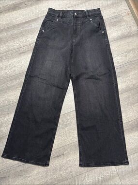 American Eagle Outfitters Black Wide-Leg Flare Jeans